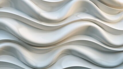 Wall Mural - abstract design featuring flowing waves in neutral tones, creating a soothing and modern texture