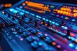 © Andrii  - Sound Engineer’s Console with Illuminated Sliders