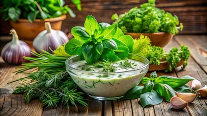 Brighten salads and healthy dishes with colorful fresh herbs in Green Goddess dressing, adding vibrant flavor and nutrition to elevate your culinary creations. Enjoy every bite!