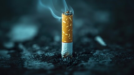 Wall Mural - Cigarette with Contrasting Filter and Paper