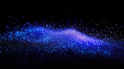 Wall Mural - a small amount of blue-violet glow on a black background, without any actual objects, overall dark t