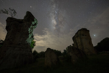 Wall Mural - Milky way at nigh sky