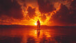 © Akharadat - Surfer goes home during a beautiful sunset