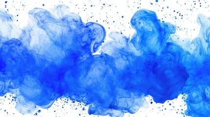 Wall Mural - a swirling cloud of blue smoke fills the frame, creating a dynamic one-color background that evokes 
