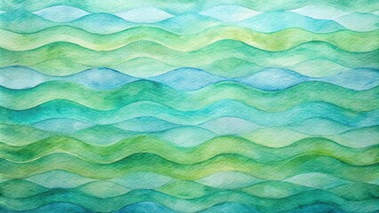 Minimalist surface textured paper watercolor backdrop decoration seamless waves wave light paint painting nature green blue