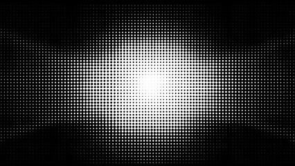 Abstract halftone gradient pattern in black and white, Generative AI