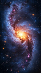 Wall Mural - galaxies, stars, and nebulae, symbolizing the vastness of the universe, exploration, and the connection between humanity and the cosmos
