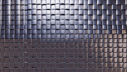 glossy 3d wall background with tiles polished tile wallpaper with silver fish scale blocks 3d render