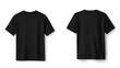 © Mikee - Black Blank T-shirt Mockup Front And Back Isolated