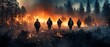 © Thanaseth - Group of firefighters navigating the aftermath of a forest fire, showcasing their vital role in combating natural disasters linked to climate change