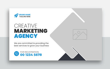Wall Mural - Business youtube thumbnail and web banner template design