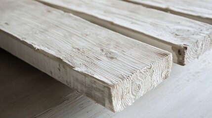 Close-up of whitewashed wood planks.