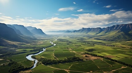 Captivating Bird's-Eye Perspective: Stellenbosch Viney ds Unveiled in Majestic Aerial View