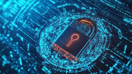 An abstract image of a binary code lock, symbolizing data encryption and the importance of securing information in a digital environment.