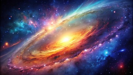 colourful space galaxy cloud nebula starry night cosmos supernova background wallpaper with a minima