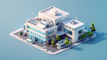 3d hospital building