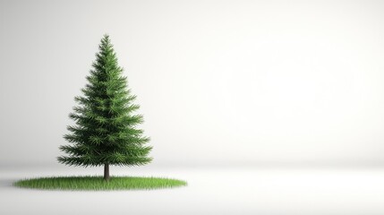 Isolated Pine Tree on White Background