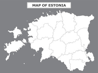 Naklejka na meble European Country Geography Political map. Political map of country with capital, province or state capital, major cities and town.