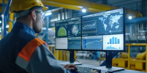 predictive maintenance software interface on computer screen.
