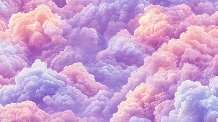 Sticker - A dreamy scene of soft, colorful clouds in pastel hues.