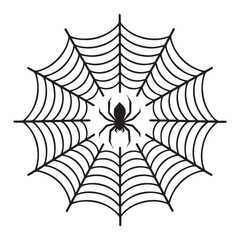spider net trap icon vector silhouette web symbol illustration