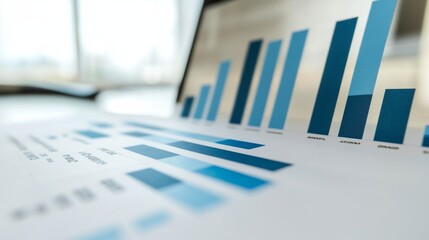 Aufkleber - Data Analysis with Blue Charts and Graphs