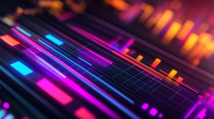 Poster - Vibrant Abstract Data Visualization Background