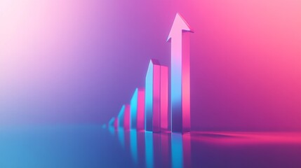 Poster - Abstract Growth Arrows in Vibrant Colors