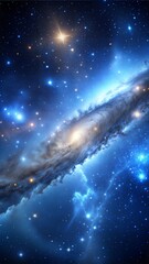 Wall Mural - Stunning deep space view of a galaxy with bright stars and cosmic clouds