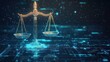 © sablengjago - A digital rendering of a scale of justice on a digital background.