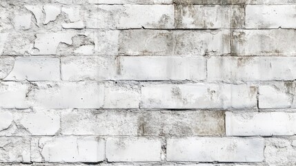 This image displays a closeup of a textured white brick wall with subtle stains and minor imperfections, making it suitable for backgrounds or design elements in creative projects