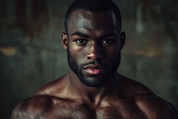 Portrait of a bearded man, close-up view