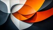 © addymawy - Abstract Art with Curved Shapes in Orange, White, and Grey