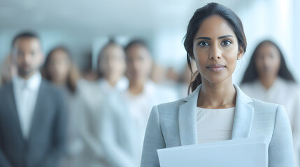 Business Indian Woman Standing Confidently | Empowering Representation in the Corporate World