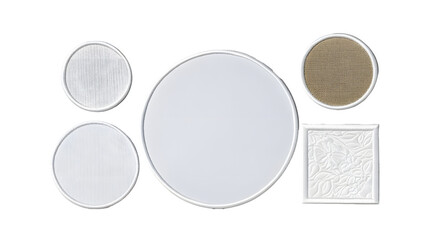 blank white embroidered patch mockup