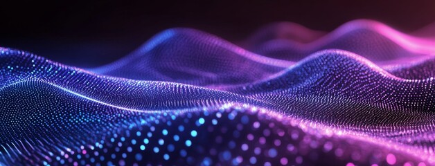 Wall Mural - abstract visualization of vibrant waves created by colorful light patterns at night