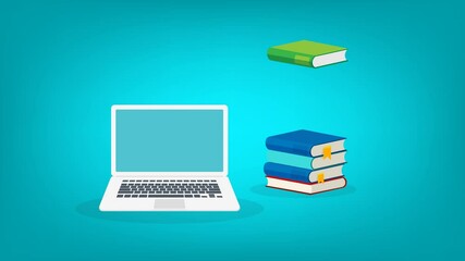 Wall Mural - online education. concept of online learning, webinar, business online training, education on comput