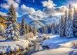 © prapatsorn - Stunning Wasatch Mountains Covered in Snow: A Winter Wonderland for Nature Lovers and Outdoor Enthusiasts