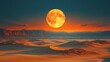 © ROY - the hottest desert in the world, also known as the Desert with the full moon above the horizon