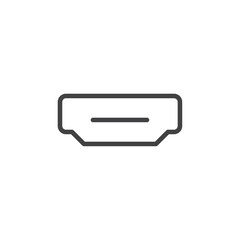 HDMI port icon Thin outline art symbol