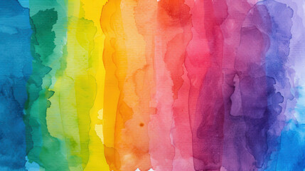 Wall Mural - rainbow bliss, a dynamic blend of vivid watercolor splashes in energetic hues, creating an abstract 