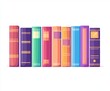 © typepng - A multicolored book with a modern design, viewed from the back