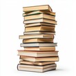 © typepng - Book stack in various vibrant colors, great for learning themes. Isolated on a white or transparent png background.