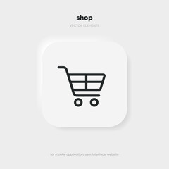 Flat add button add icon add to cart icon, shopping cart sign, online shopping, click here, buy push button for website, mobile app, UI, GUI, UX.