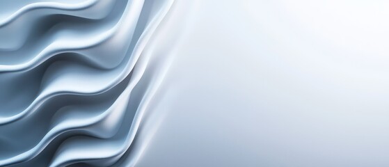  A blue and white abstract background, one side featuring wavy lines