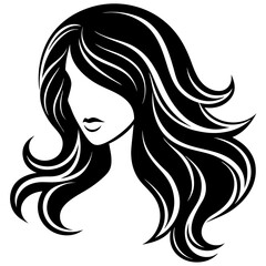 Wall Mural - beauty hair silhouette