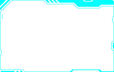 Wall Mural - blue control panel abstract geometric shape modern technology futuristic interface hud