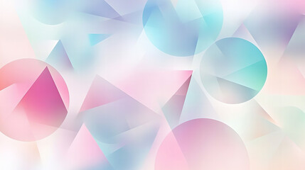 Wall Mural - Abstract geometric shapes in pastel colors create a soft and modern background suitable for various design projects
