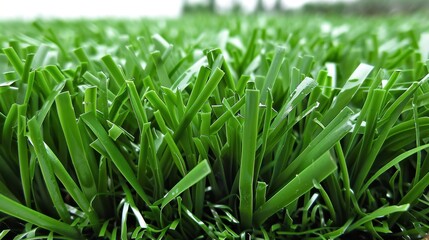 Sticker - Close-Up of Lush Green Grass in Natural Setting