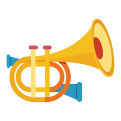 Mellophone vector illustration isolated on a white background